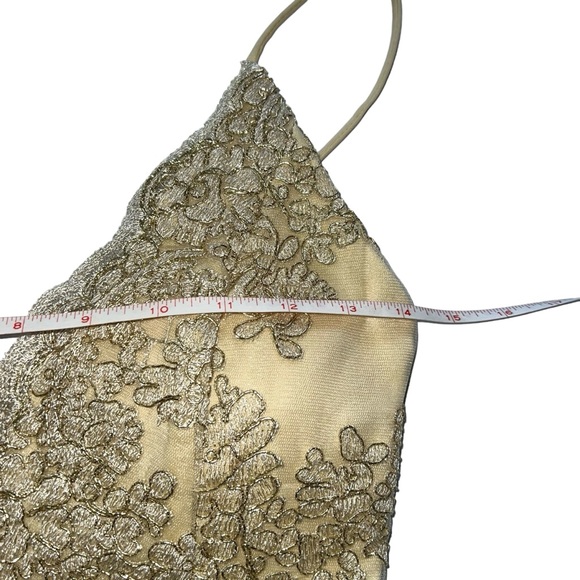 Windsor NWOT's - Womens Gold Tone Slit Mini Dress Sz. SM - Picture 13 of 15